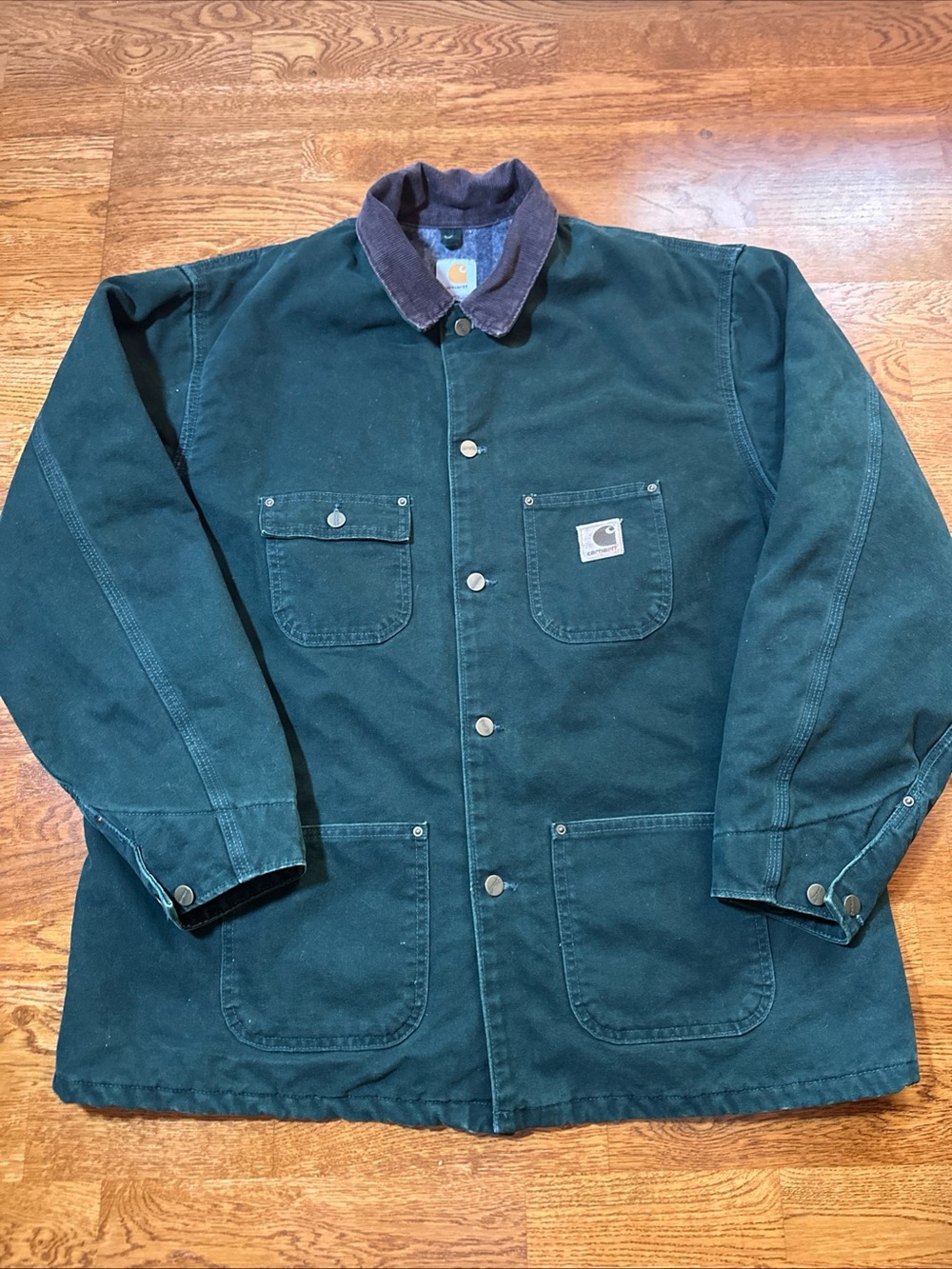 Rare Vintage Carhartt Blanket-Lined Chore Coat “Spruce Green” C02 SPC Men’s XL - Picture 2 of 5